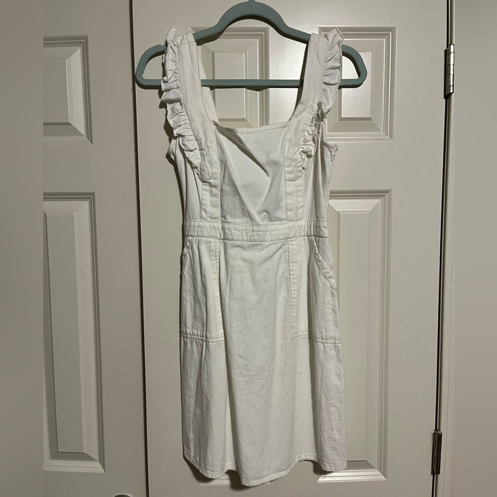Elegant White Ruffle Dress